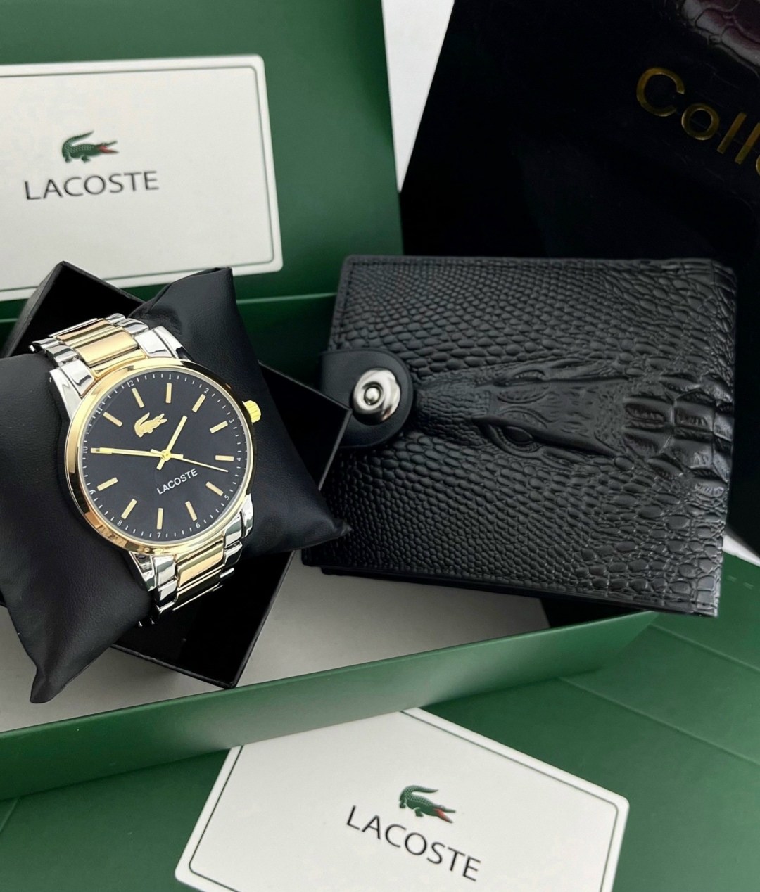 подарочный набор lacoste,подарочный набор мужской,мужской подарочный набор lacoste,подарочный набор для мужчины ремень, кошелек, часы,набор для мужчин