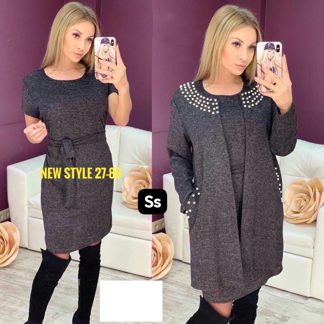 трикотажное платье,платье кардиган,кардиган,сток одежда,повседневные платья