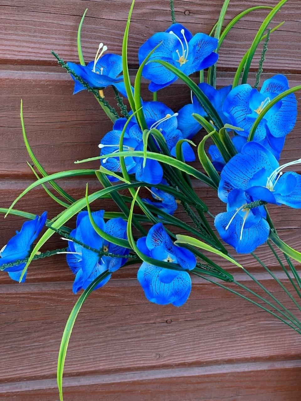 цветок искусственная,орхидея дендробиум букет,букет,орхидея дендробиум синяя букет,синие орхидеи букет