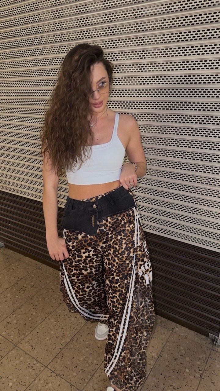 женские спортивные штаны с леопардовым принтом,женские свободные брюки-карго с леопардовым принтом,женские мешковатые брюки с леопардовым принтом,брюки с леопардовым принтом,леопардовые штаны