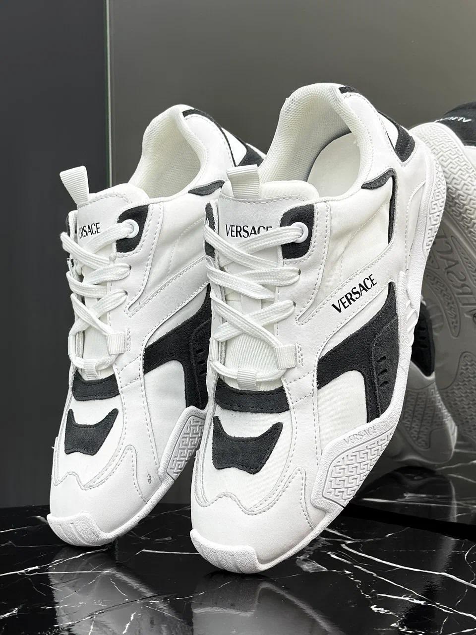 кроссовки versace,кроссовки,кроссовки женскиe,белые кроссовки,кроссовки повседневные