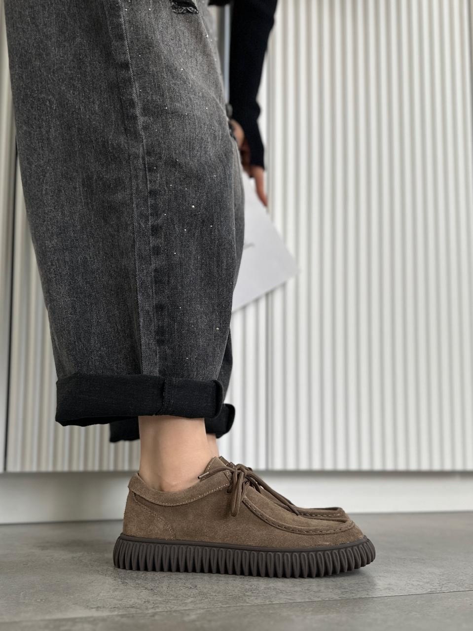 ,лоферы замшевые на шнуровке,мокасины лоферы женские замшевые, женская,лоферы замшевые на шнуровке цвет коричневый