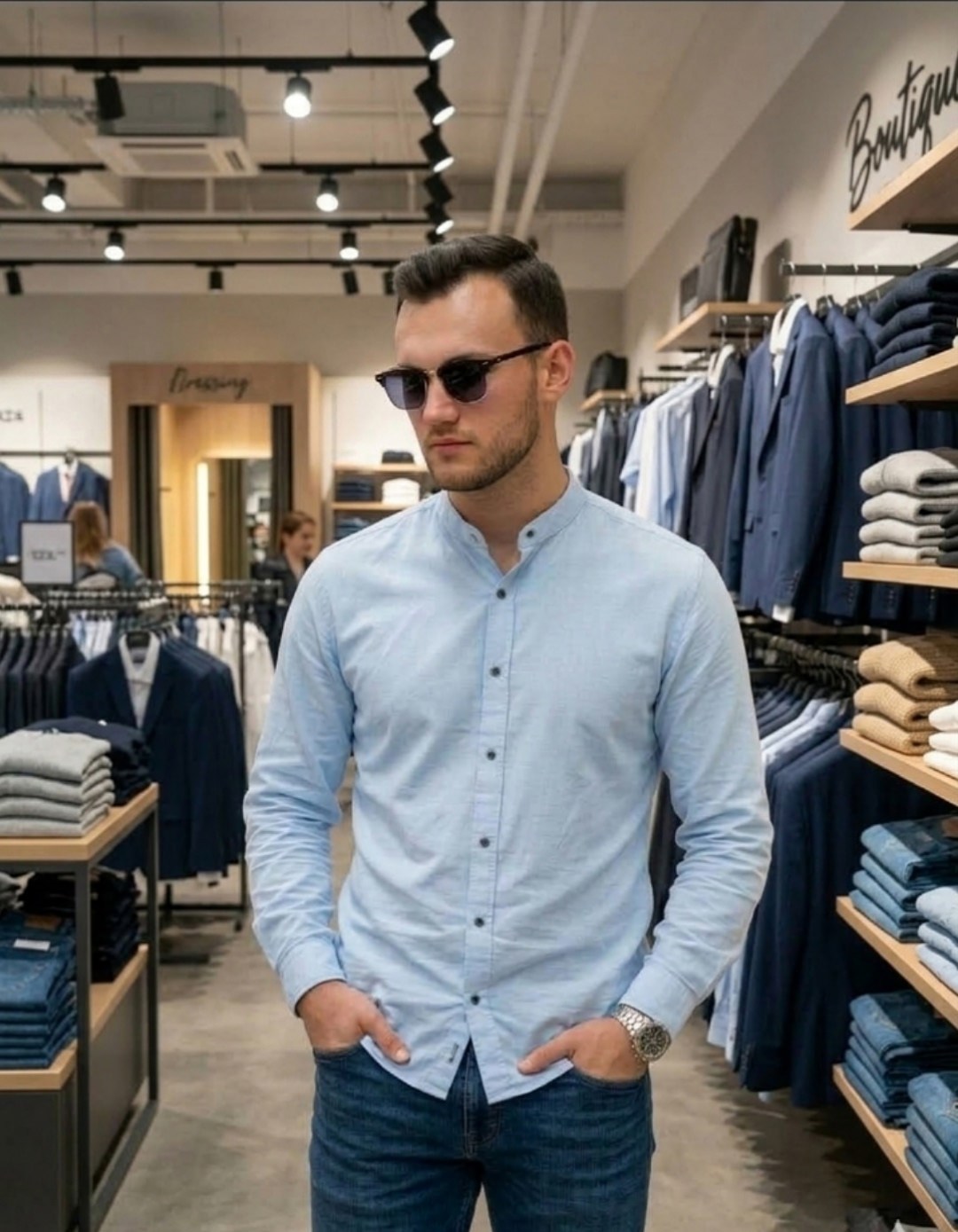 мужская рубашка,повседневная рубашка,мужская рубашка голубая,льняная рубашка мужская,рубашка мужская повседневная