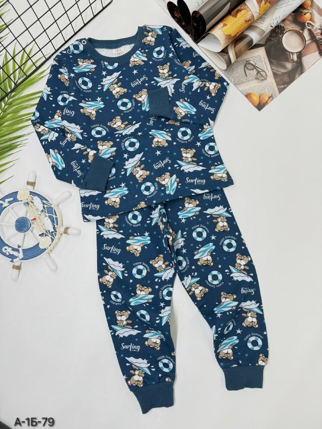 пижама для мальчика,пижама для мальчика bonito,пижама детская happyfox hf10055 синий,пижама голубая раздельная детская,детская пижама