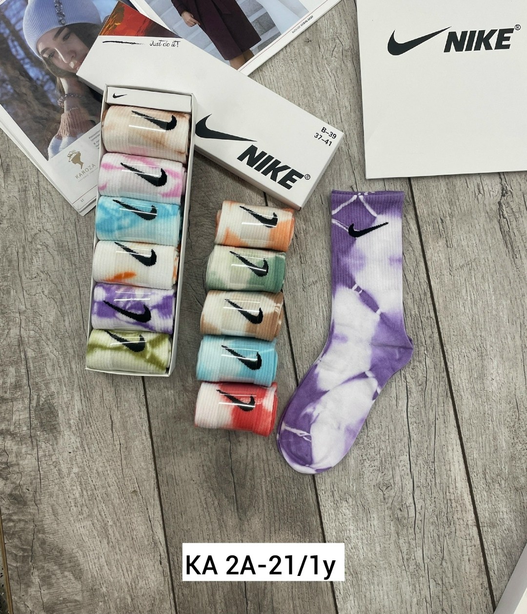 комплект носков nike,упаковка носков,подарочный набор женский носки,женские носки набор,носки в подарочной коробке