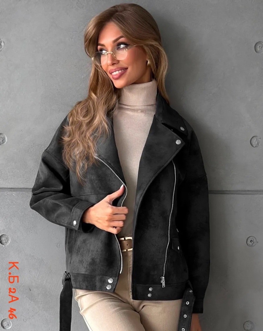 куртка косуха,короткая куртка-косуха из искусственной замши,куртка косуха из замши,серая косуха,женская косуха