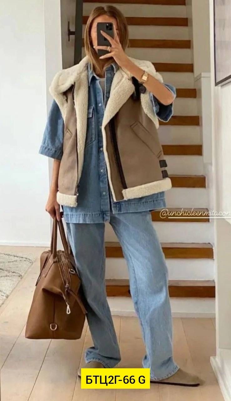 эко дубленка,дубленка авиатор zara,дубленка женская,образ с жилеткой-авиатор,дублёнка