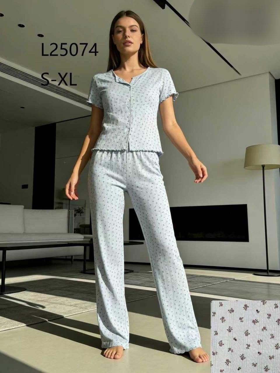 пижама женская,женская пижама с брюками,женская пижама со штанами,пижама для женщин,домашняя пижама на пуговицах со штанами indefini