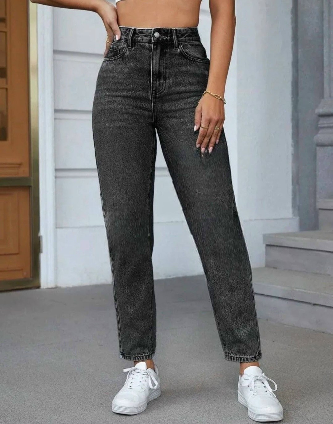 джинсы женские,джинсы мом бананы с высокой посадкой серые "she",джинсы мом,джинсы женский jainwe темно-серый бананы,джинсы бананы женские серые