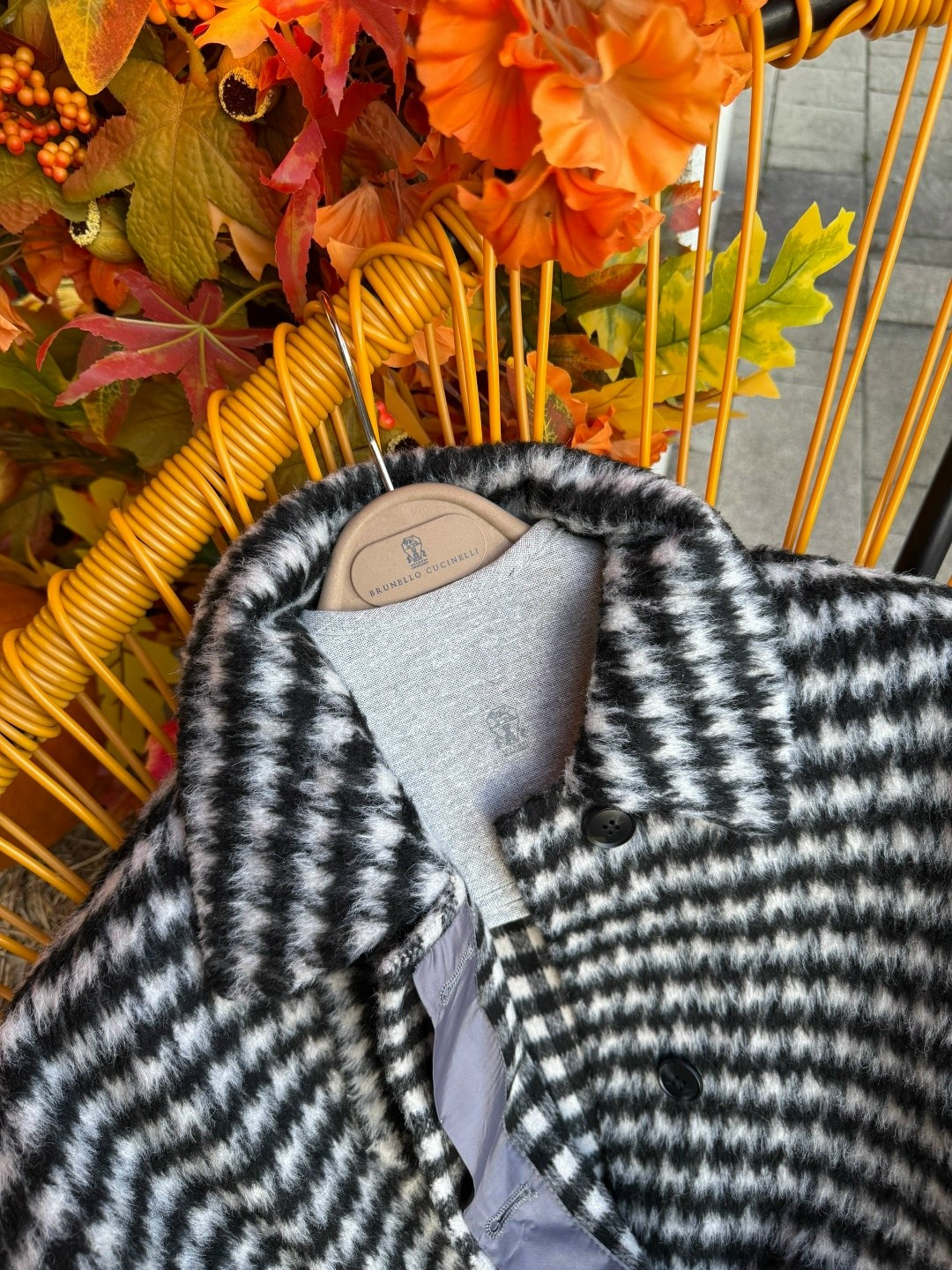 пальто в клетку,куртка модная,куртка в клетку,утепленное шерстяное пальто в клетку с двойными карманами модель s218 в корейском стиле,клетчатое пальто