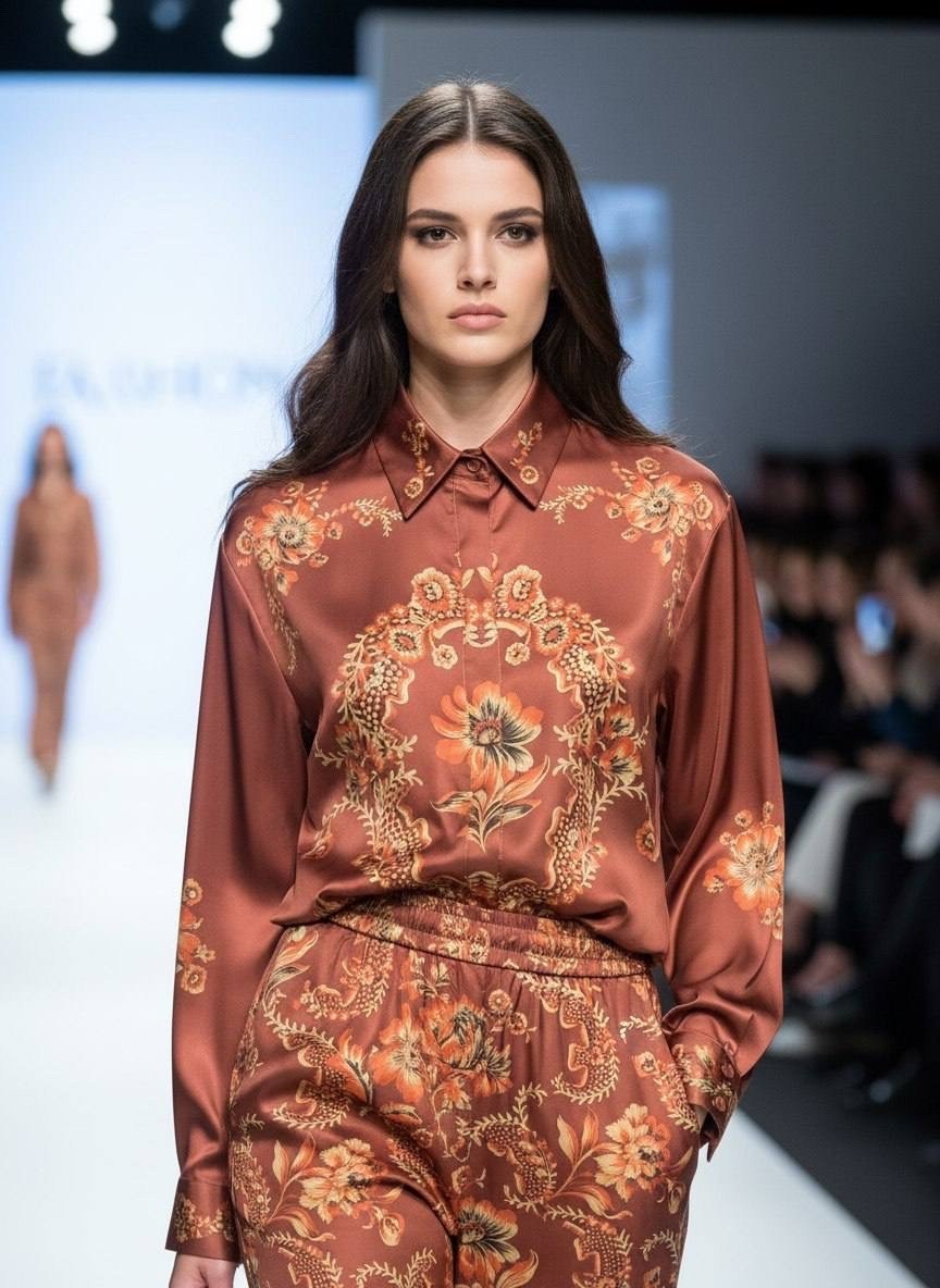 пижама шелковая с брюками,шелковая пижама миа миа,шелковые брючный комплект миа миа,костюм в пижамном стиле,mia-amore пижама комплект-тройка