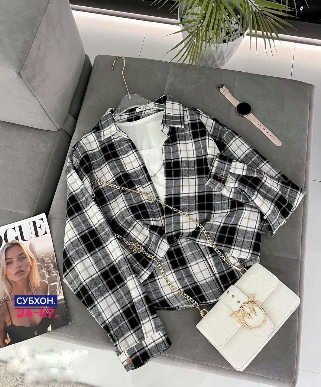 женская рубашка,рубашка в клетку с майкой beststyle,рубашка в клетку женская оверсайз,рубашка в клетку,женская рубашка в клетку