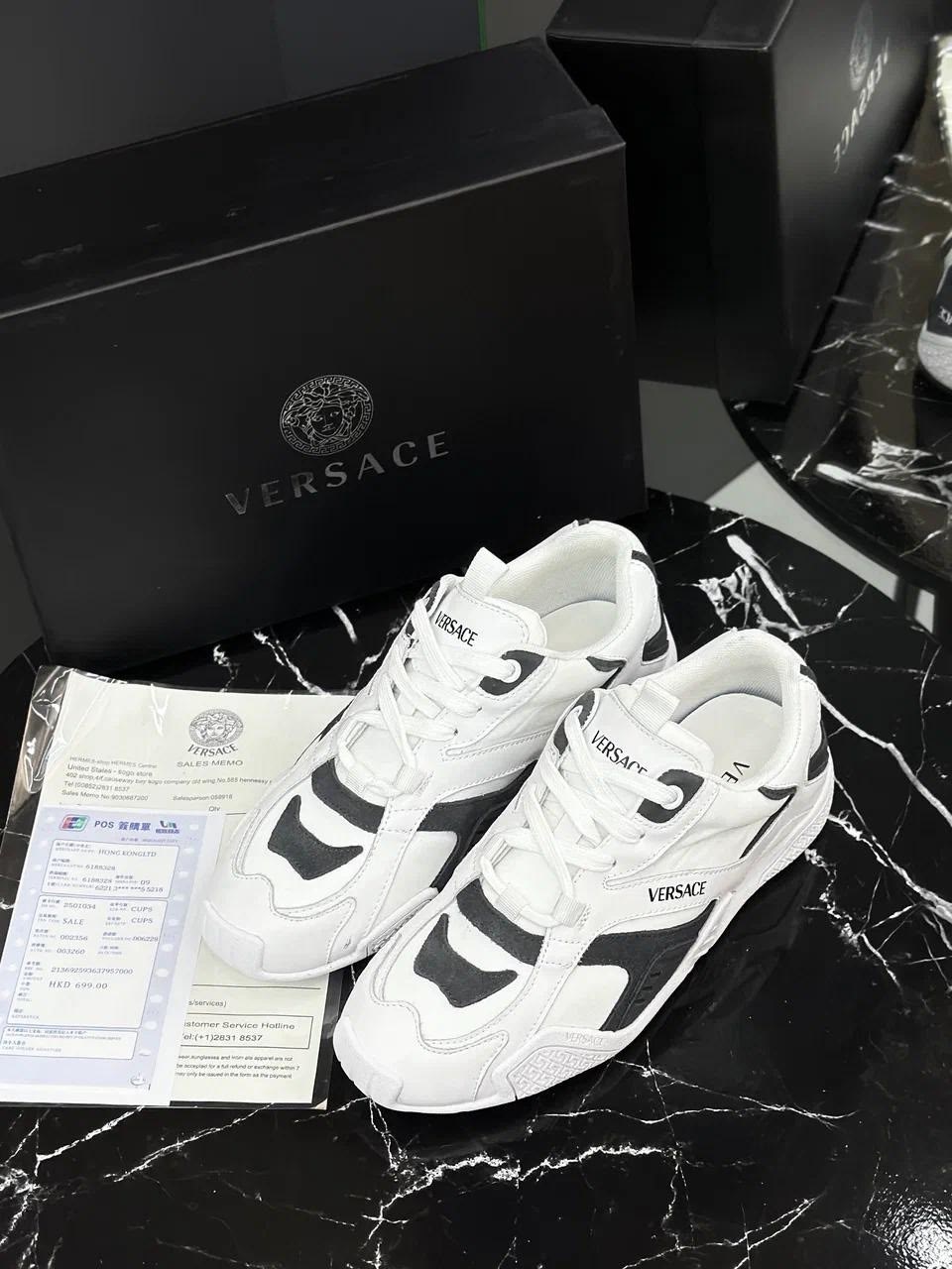 кроссовки versace,кроссовки,кроссовки женскиe,белые кроссовки,кроссовки повседневные