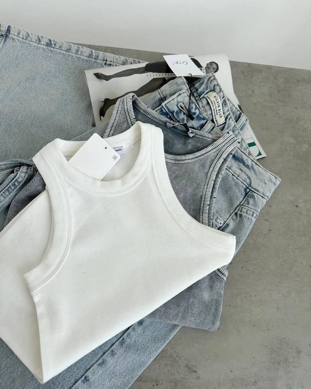 майка лапша,майка женская,майка в рубчик,сток одежда,топ майка