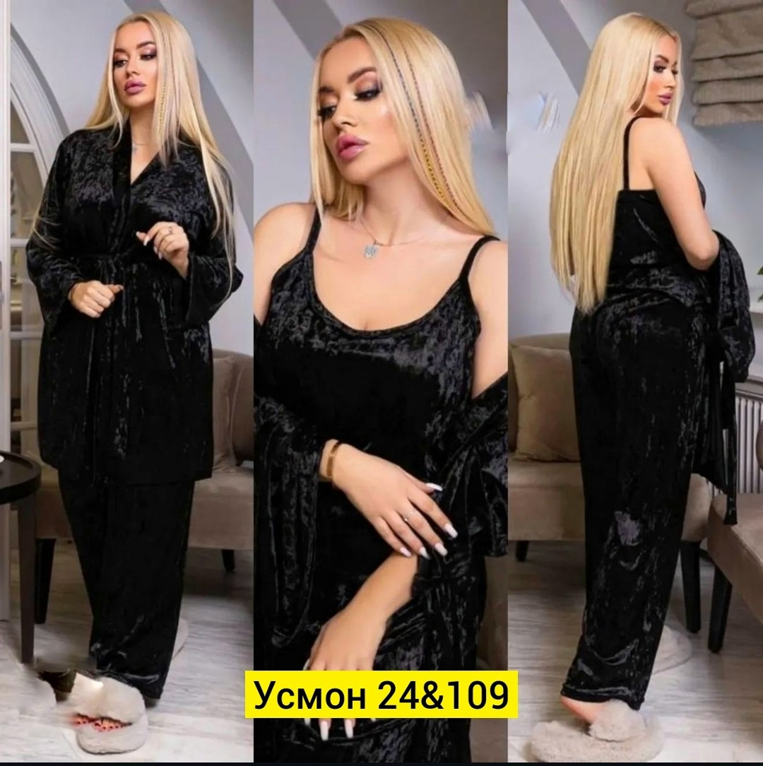 пижама комплект женская,костюм пижама комплект,пижама женская велюр,велюровый костюм пижама,пижама тройка с халатом