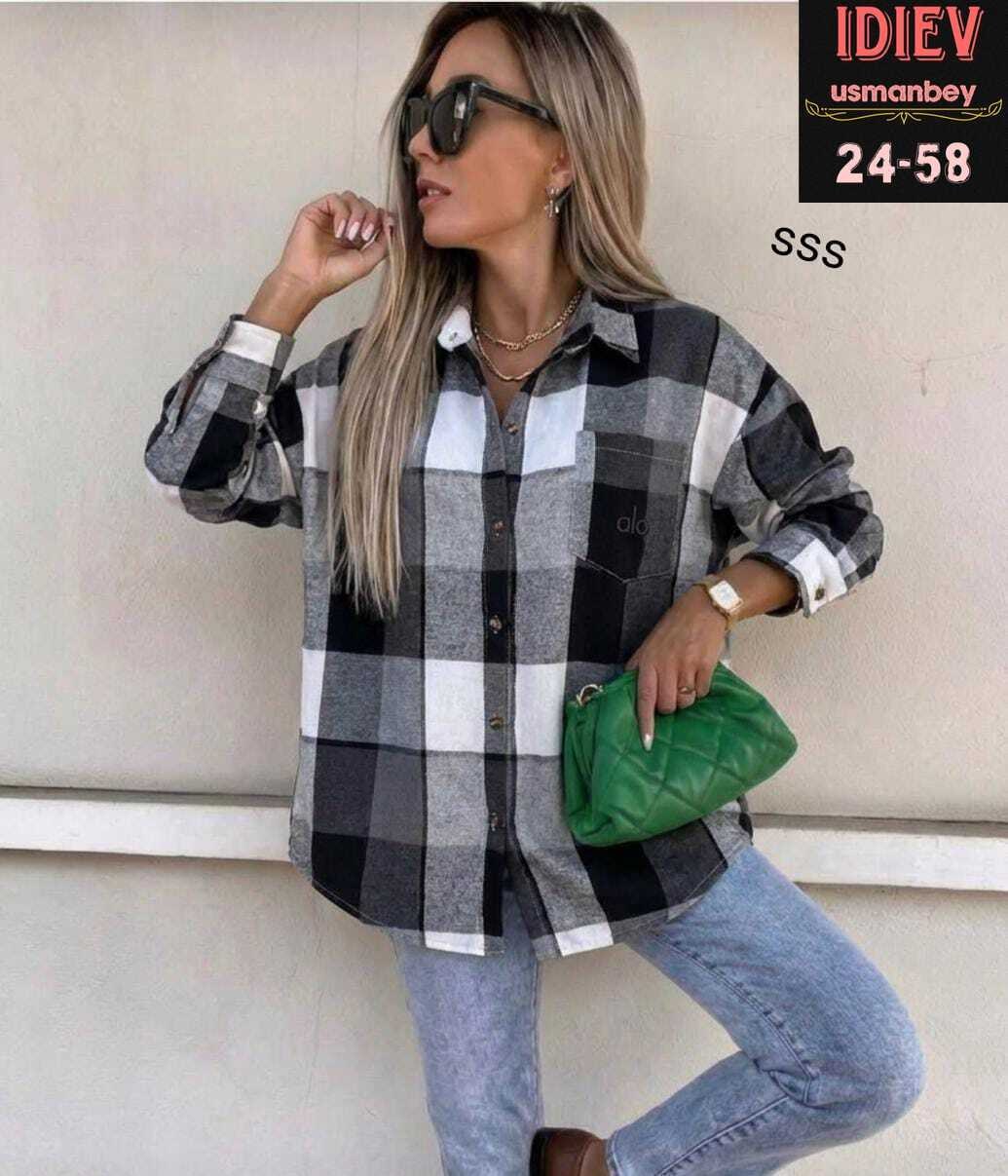 рубашка в клетку женская,женская рубашка оверсайз в клетку,рубашка женская,рубашка женская теплая в клетку оверсайз,рубашка в клетку