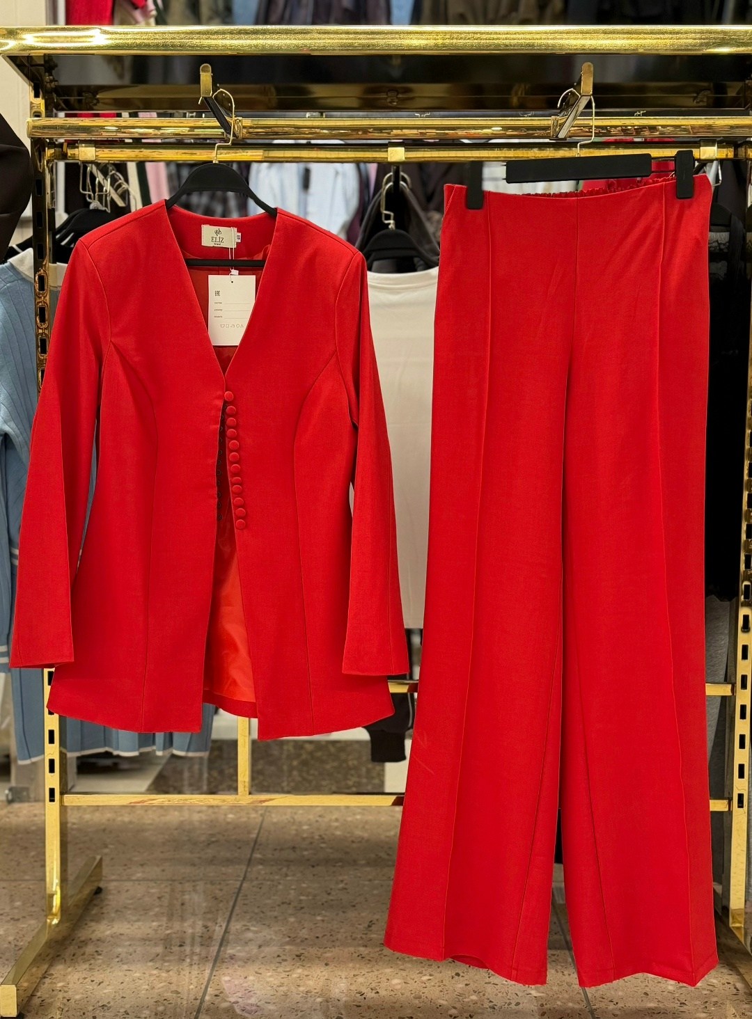 костюм брючный деловой с пиджаком классический mystique veil 225723301,брючный костюм,женский брючный костюм,костюм классический,костюм брючный деловой с пиджаком классический mystique veil