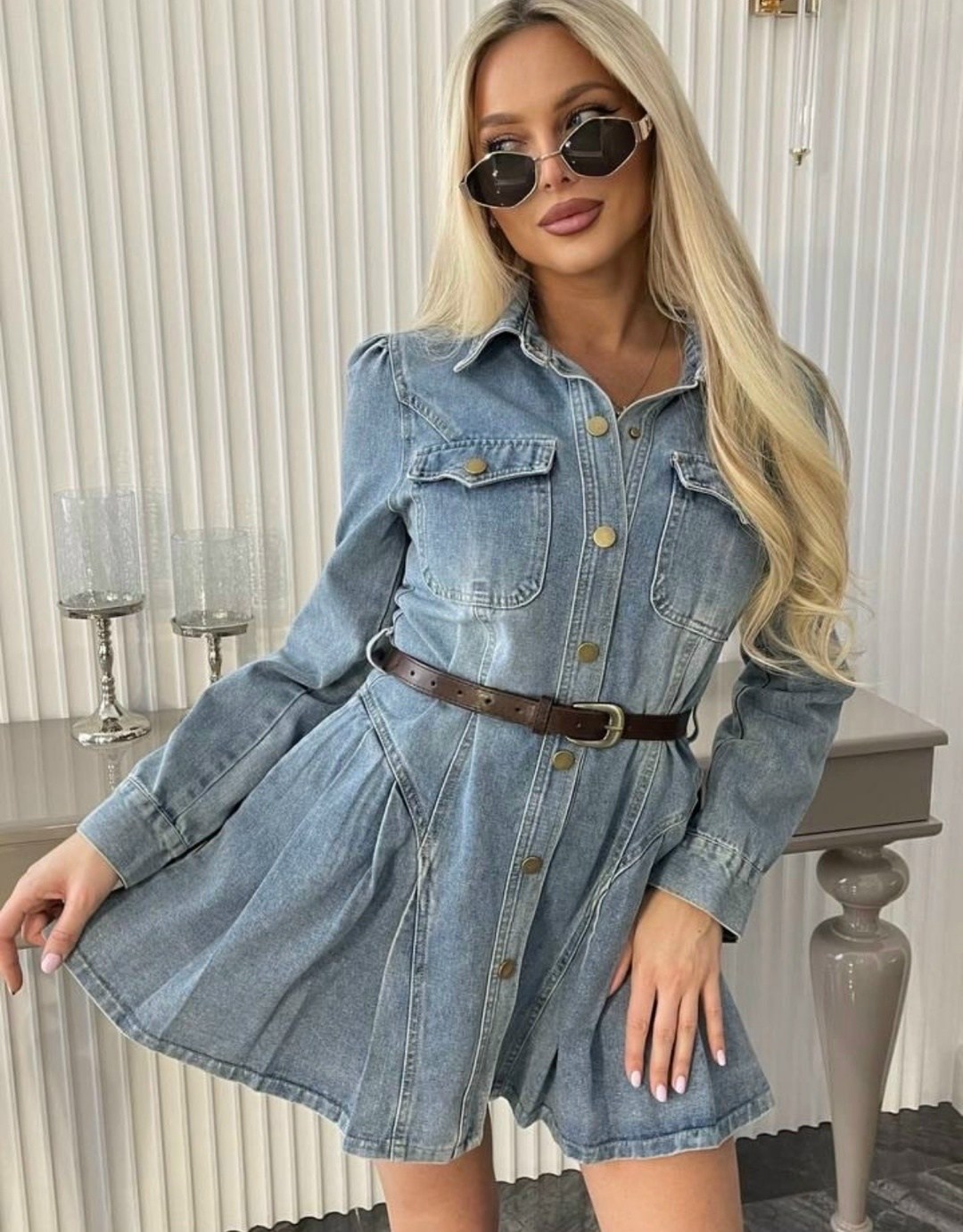 джинсовое платье-рубашка,джинсовое платье,женское джинсовое платье с длинным рукавом,женское джинсовое платье,джинсовое платье-рубашка для женщин