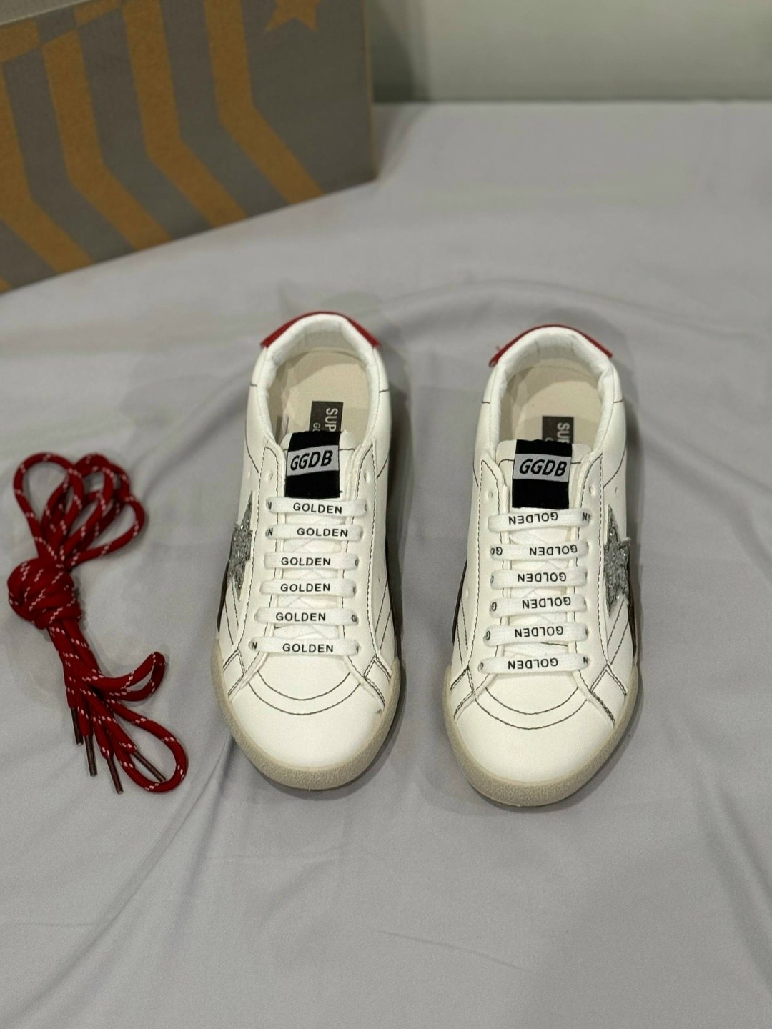 ,кроссовки golden goose ball-star low белый красный,кроссовки golden goose,кроссовки golden goose superstar,golden goose superstar
