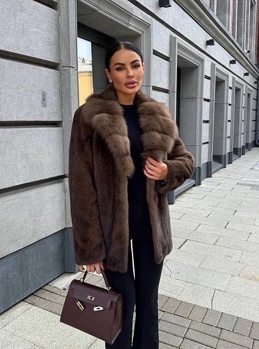 норковая шуба,коричневая норковая шуба под пояс,коричневая шуба,шуба норка,шуба женская pdonna 8024648 коричневая 44 ru