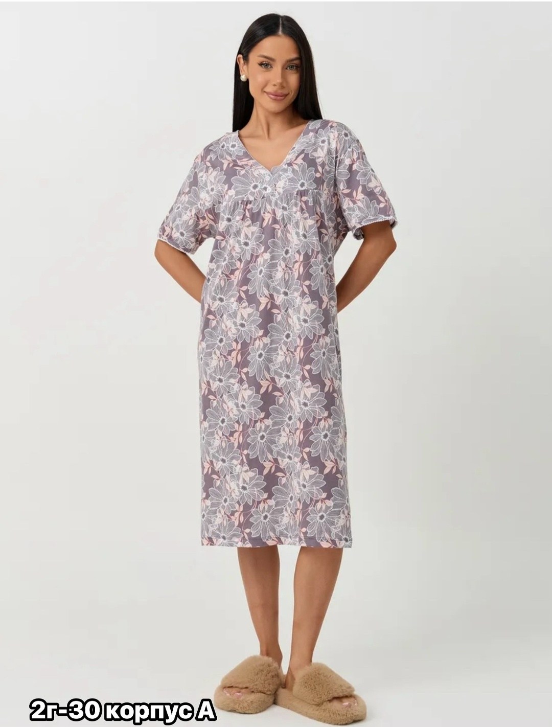 женская ночная сорочка,сорочка женская,ночная сорочка,ночная сорочка трикотажная хлопок mironia,ночная сорочка трикотажная