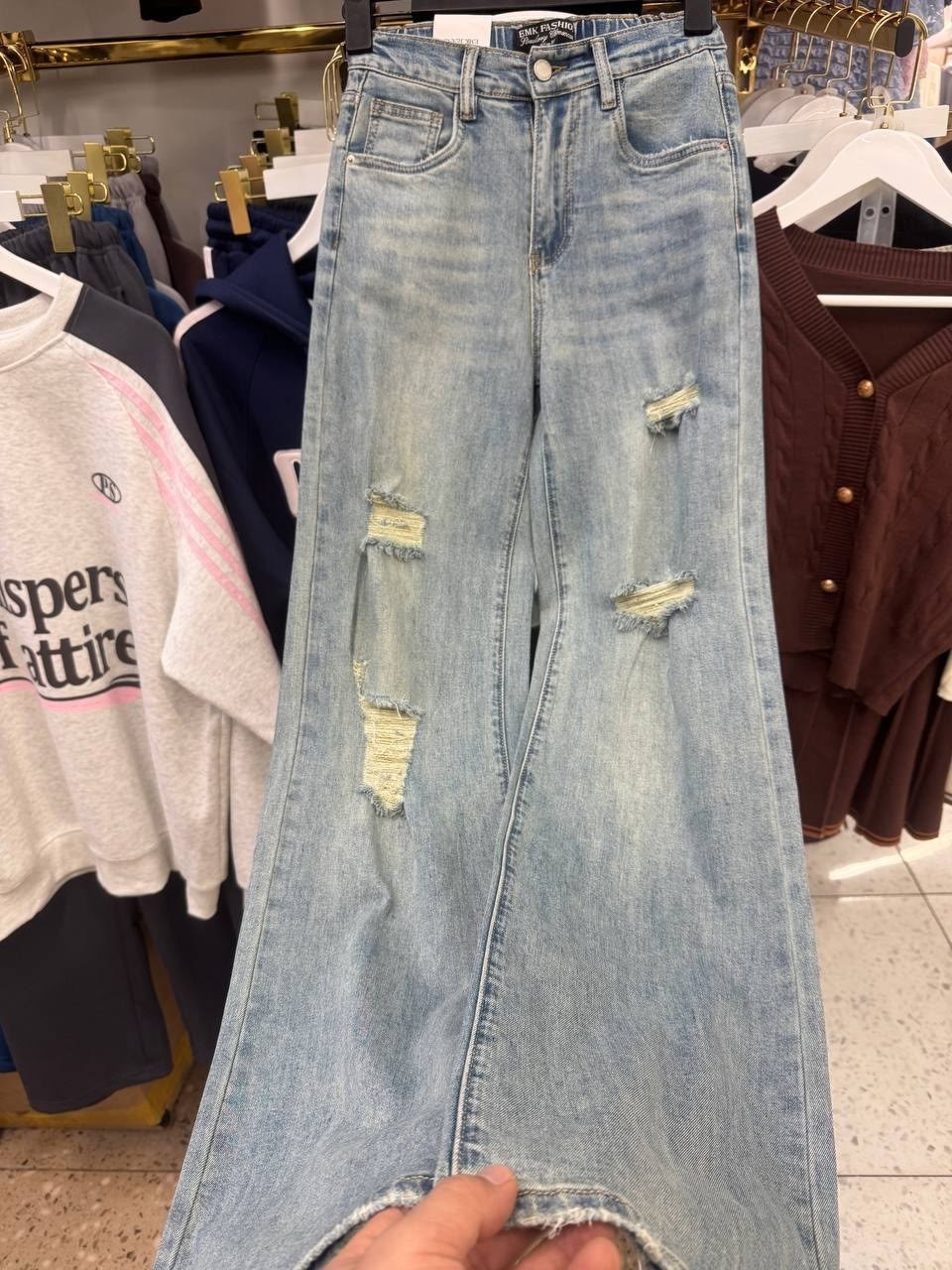 miu miu джинсы,джинсы женские рваные,джинсы широкие,женские свободные прямые широкие рваные мешковатые джинсы y2k с высокой талией,женские джинсы