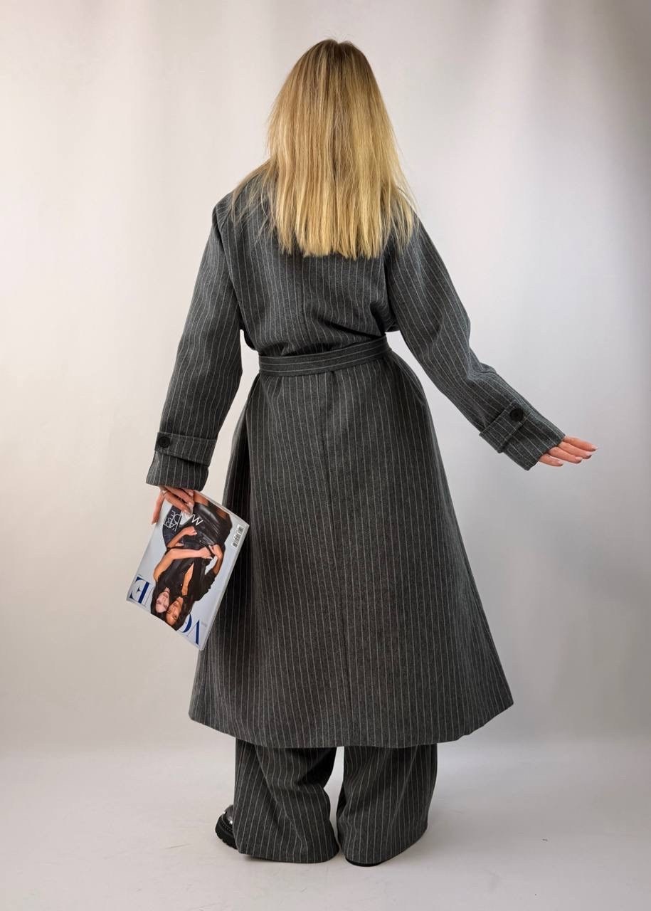 стильное пальто,пальто женские,пальто в полоску,серое пальто,пальто женское демисезонные