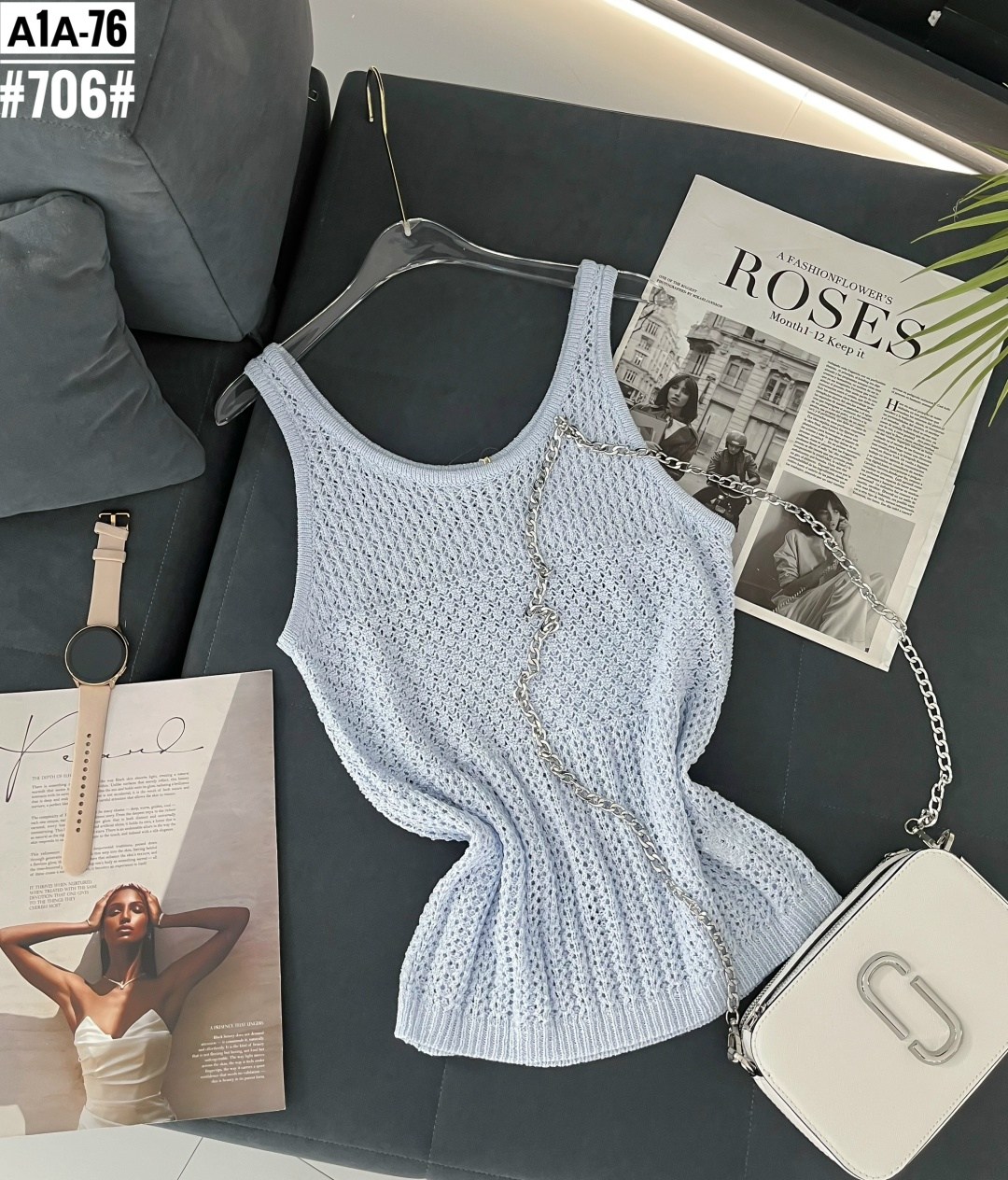 топ вязаный,топ спицами,майка женская,вязаная майка,майка спицами