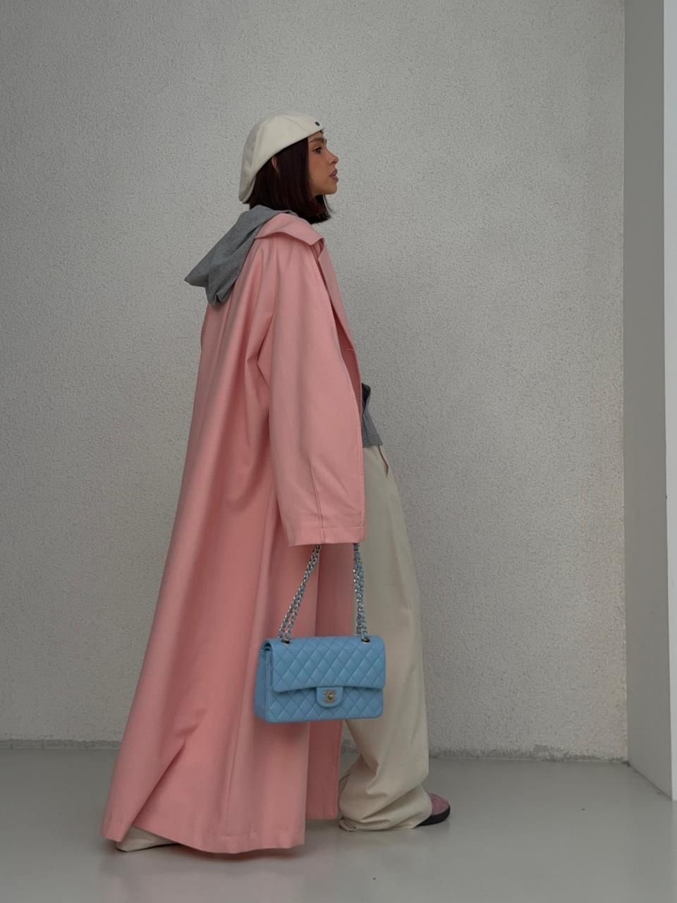 розовый плащ,пальто модное,плащ женский,тренч плащ,плащ модный