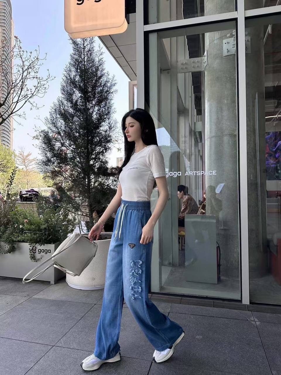 джинсы celine,джинсы женские,широкие джинсы,джинсовые брюки,женские джинсы chanel повседневная модные свободные прямые джинсы