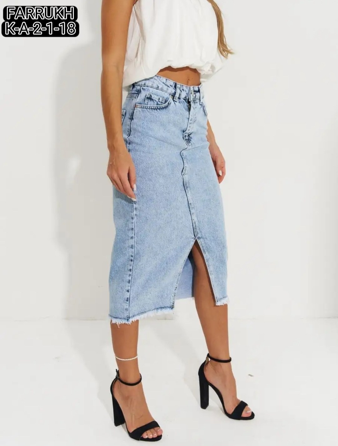 джинсовая юбка,юбка миди джинсовая,юбка джинсовая миди с разрезом,джинсовая юбка с разрезом,женские джинсовые юбки