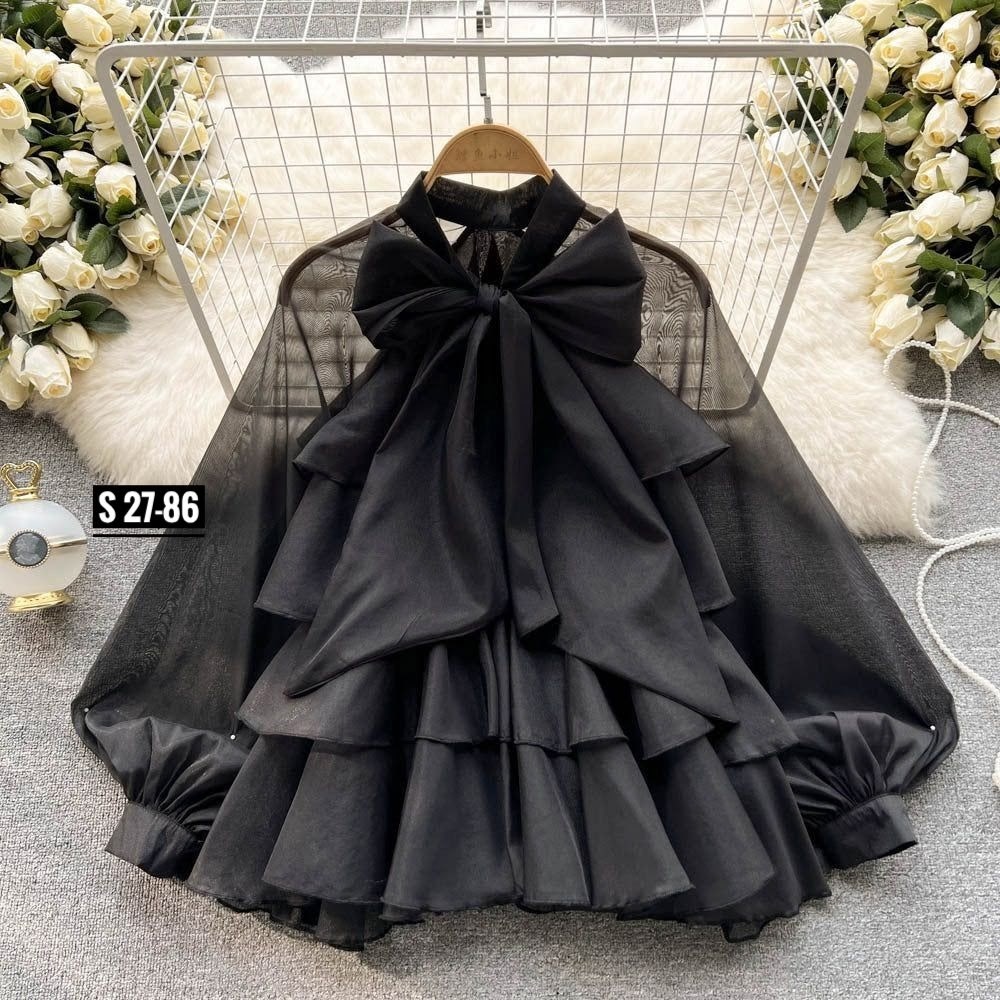 блузка бант,женская блузка,блузка с рюшами,шифоновая блузка,блузка с оборками