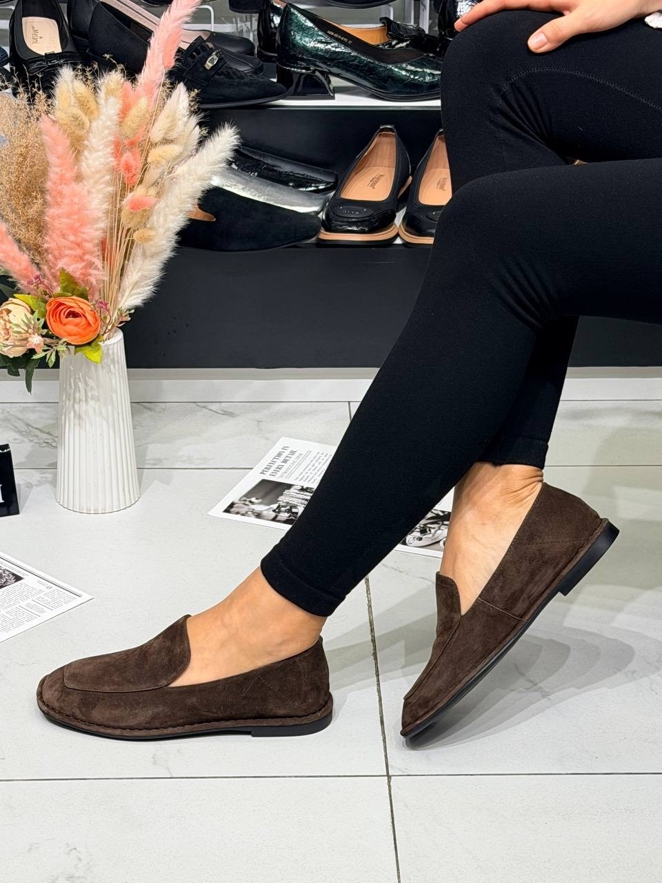 лоферы замшевые,женские замшевые лоферы,коричневые лоферы,лоферы из натуральной замши saivuil,лоферы женские натуральная замша