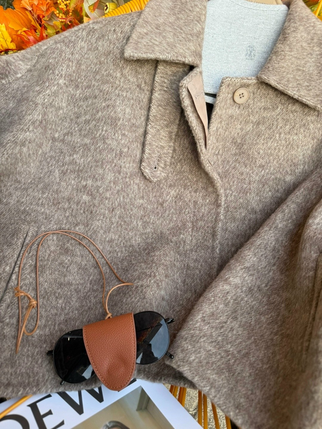 полупальто,куртка пончо из пальтовой ткани,полупальто оверсайз,шерстяное пальто,короткое пальто