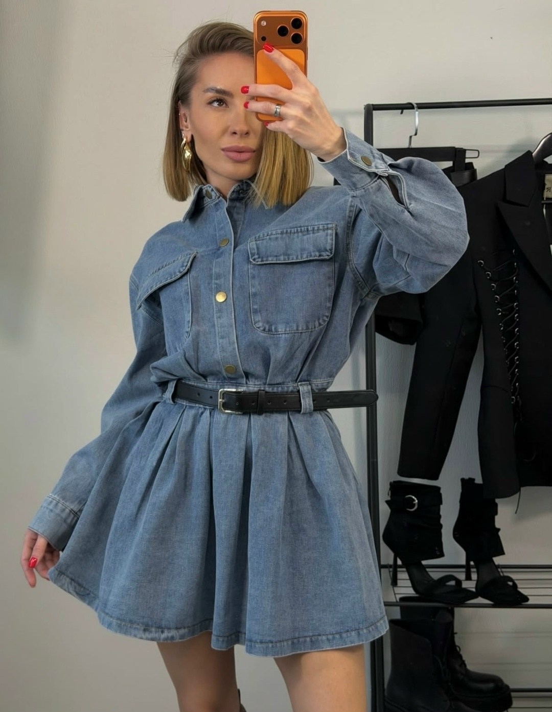 джинсовое платье,джинсовое платье карго,джинсовое платье рубашка в стиле карго,модное джинсовое платье рубашка в стиле карго,женское джинсовое платье sitmcf