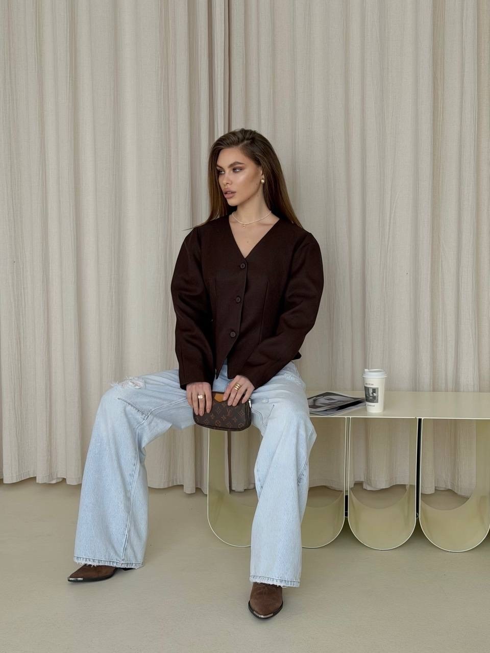 женский пиджак,пиджак,жакет,пиджак коричневый женский,жакет удлиненный