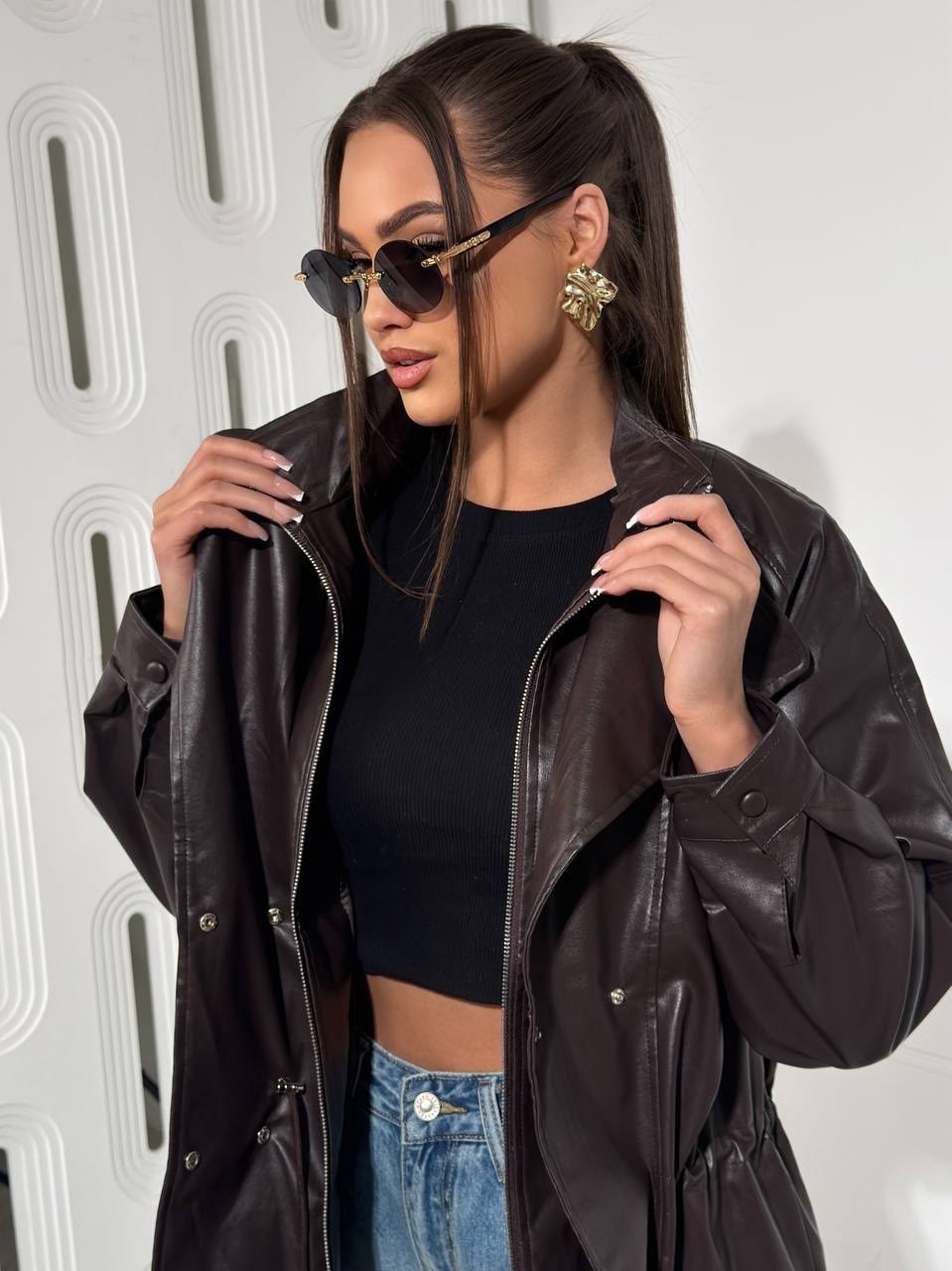 кожаная куртка,кожаная женская куртка,куртка из экокожи,куртка женская,кожаная куртка оверсайз