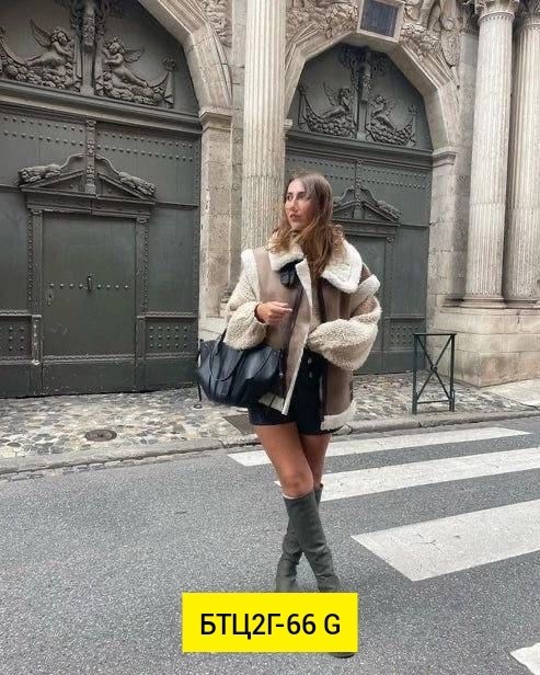 эко дубленка,дубленка авиатор zara,дубленка женская,образ с жилеткой-авиатор,дублёнка