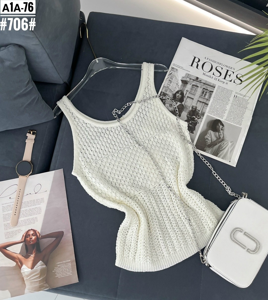 топ вязаный,топ спицами,майка женская,вязаная майка,майка спицами