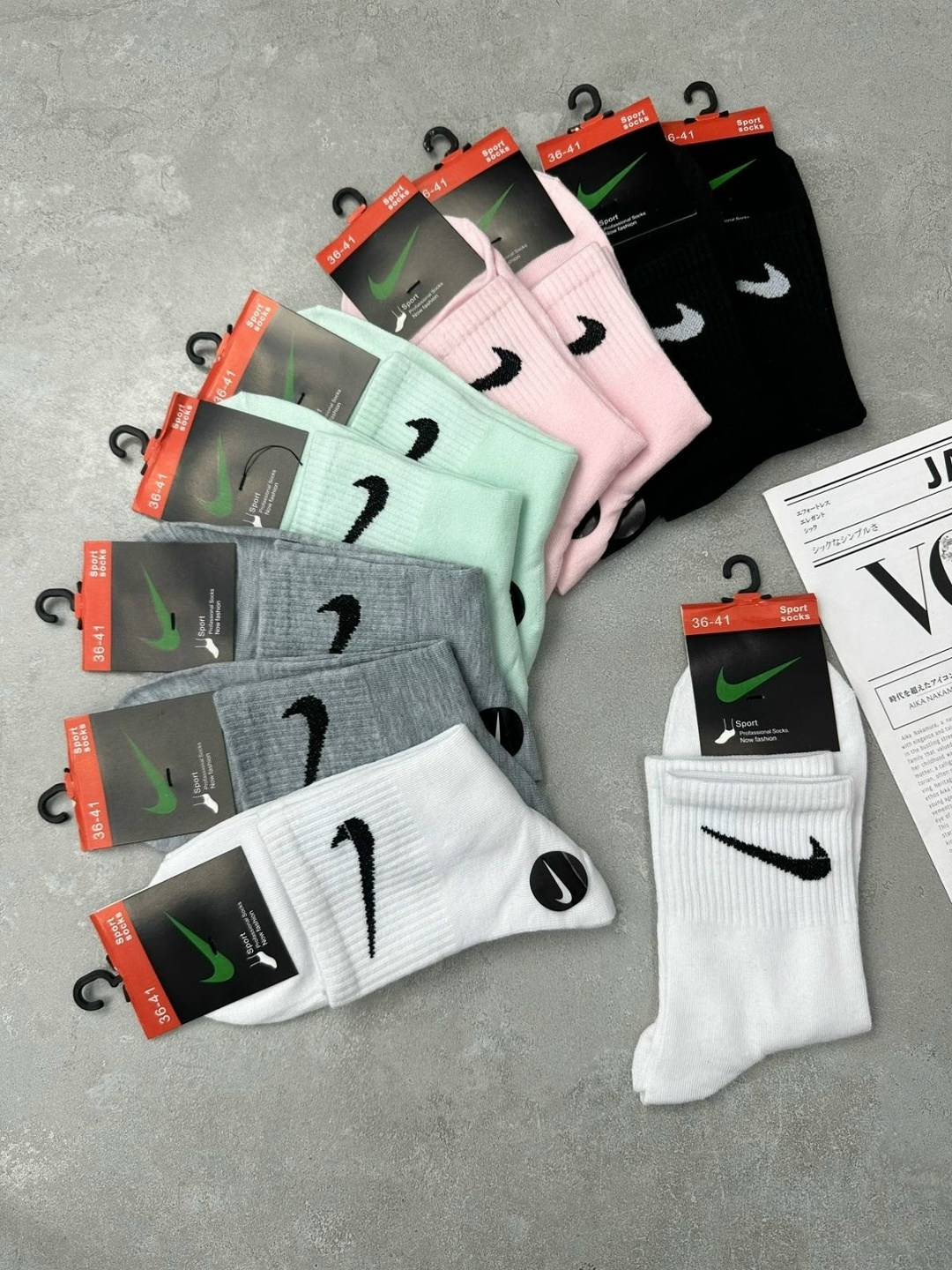 носки найк,носки найк белые 10 пар средние набор хлопковые,носки комплект,носки,комплект носки мужские