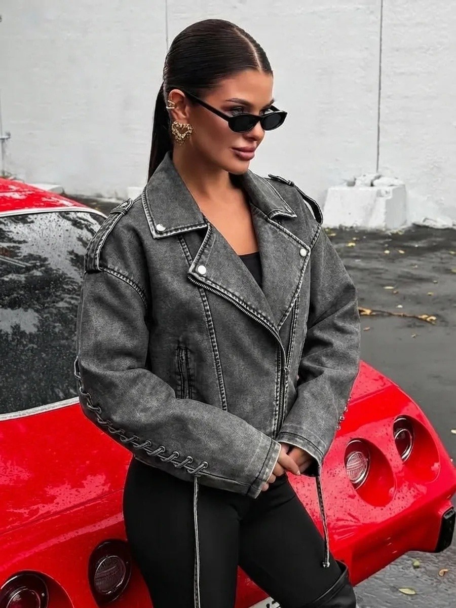 косуха куртка кожаная оверсайз chauzi,кожаная куртка,косуха кожаная куртка оверсайз,куртка косуха,куртка косуха женская