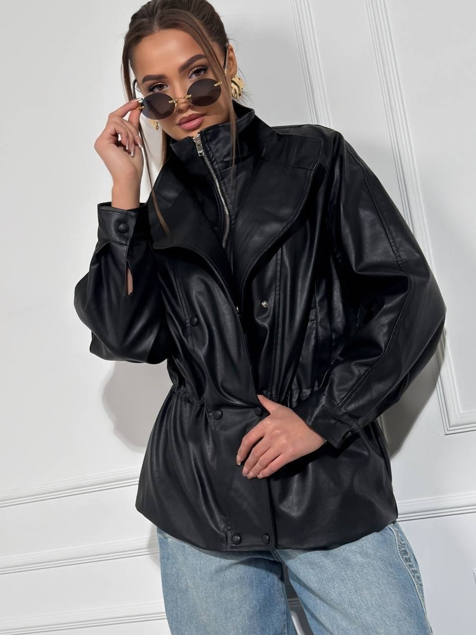 кожаная куртка,кожаная женская куртка,куртка из экокожи,куртка женская,кожаная куртка оверсайз