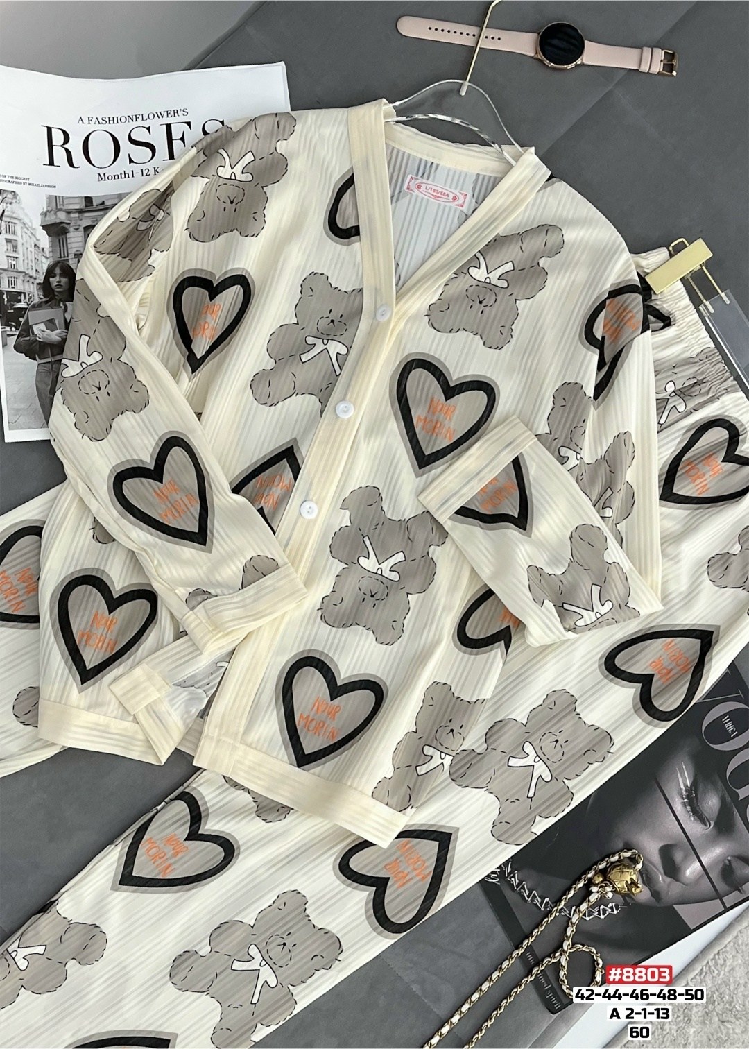 пижама женская,пижама,пижама с штанами,комплект пижама,пижама женская открытая