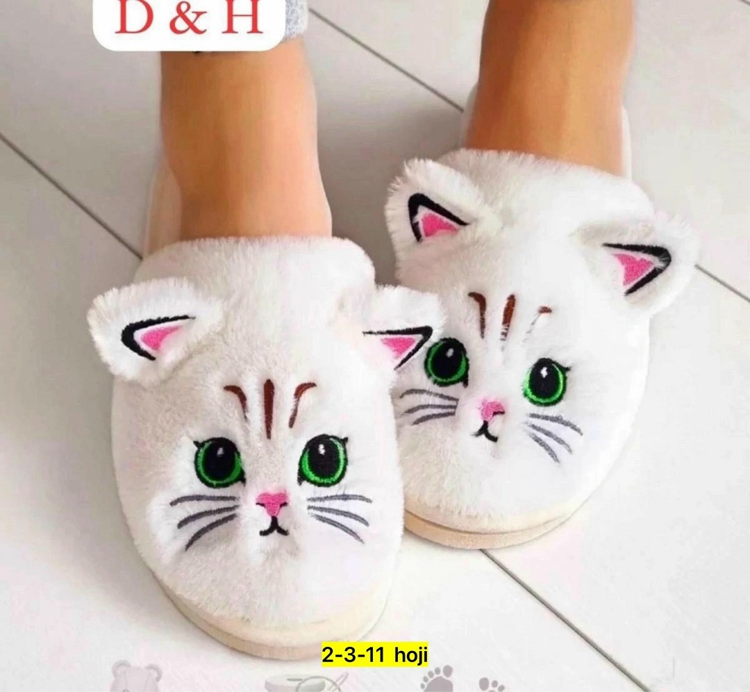 женские домашние тапочки,зимние женские домашние тапочки,,тапочки,домашние тапочки кошка с закрытым носом mie store