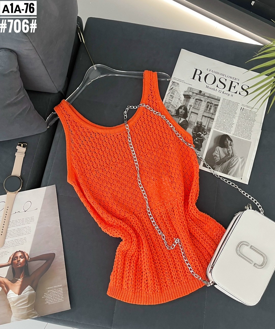 топ вязаный,топ спицами,майка женская,вязаная майка,майка спицами