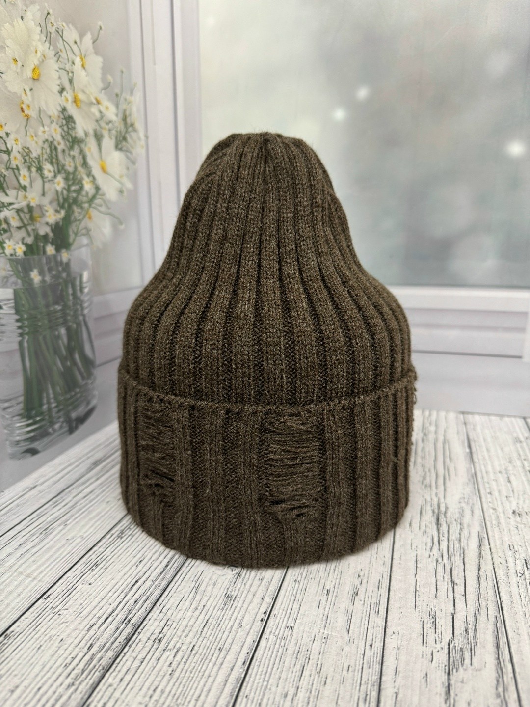 шапка для женщин,женская шапка,шапка женская "альбина" вязаная с отворотом,шапки ,вязаная шапка женская