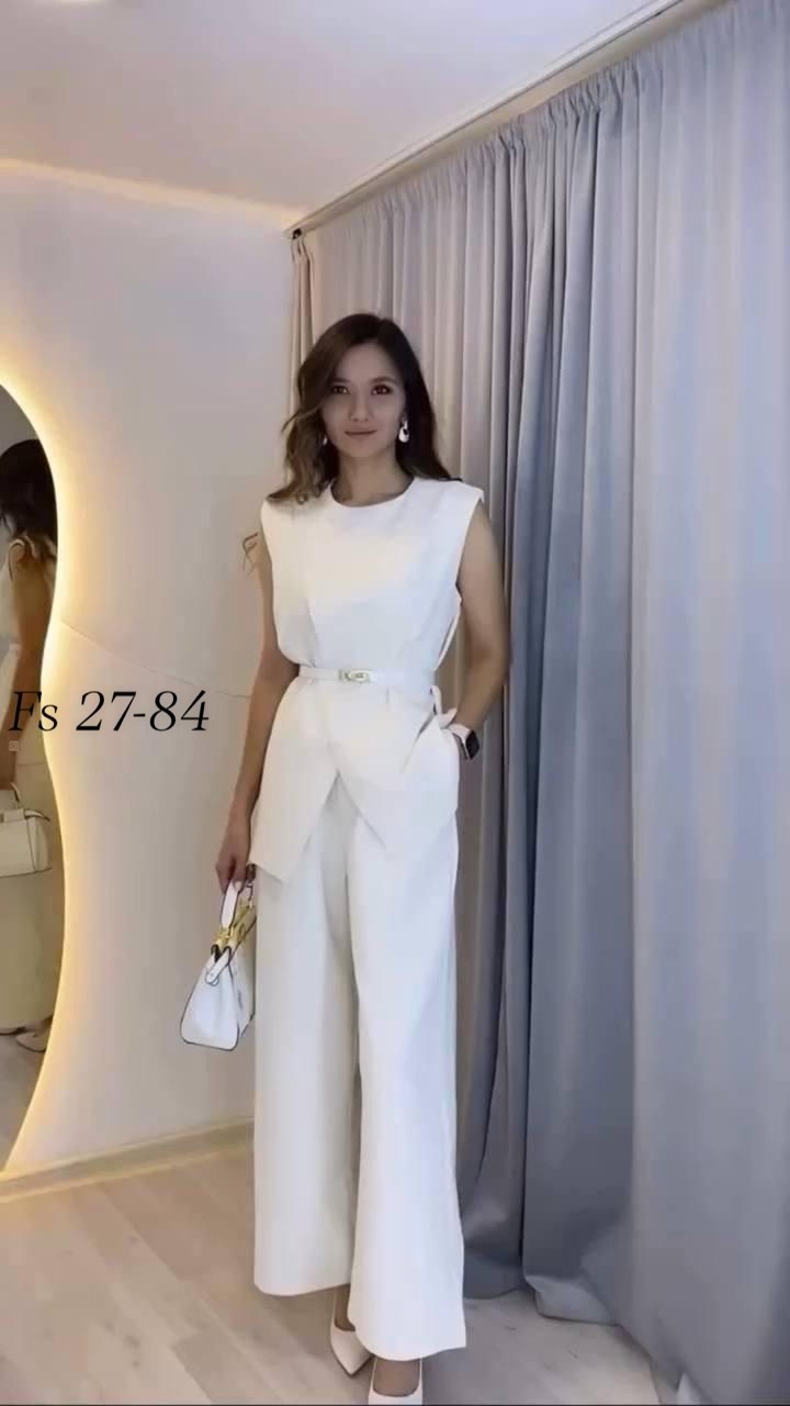 брючный костюм,костюм женский,костюм с брюками,белый костюм брючный,костюм женский брючный