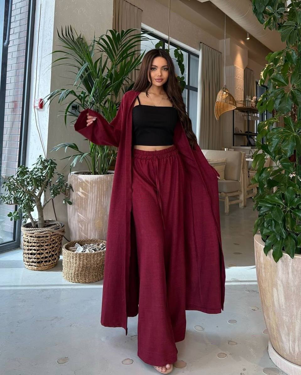 костюм из льна женский летний,брюки из льна,костюмы спортивные оверсайз,стильные наряды