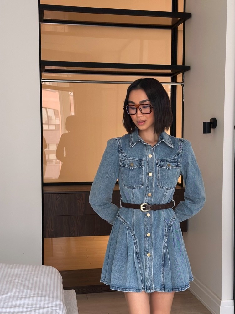 джинсовое платье-рубашка,джинсовое платье,женское джинсовое платье с длинным рукавом,женское джинсовое платье,джинсовое платье-рубашка для женщин