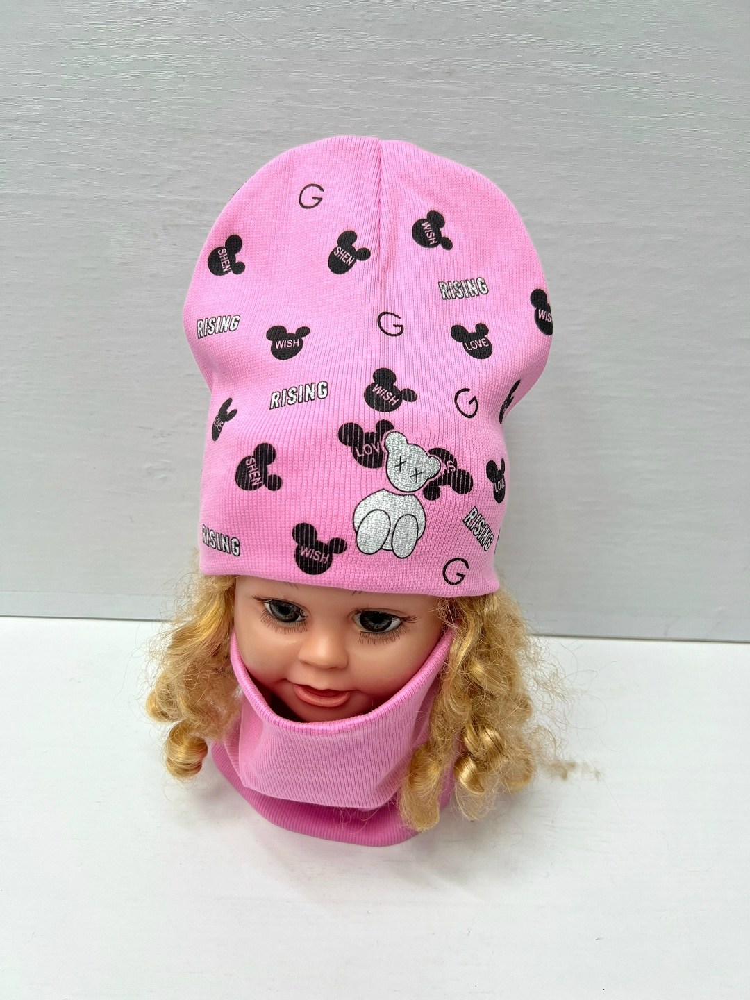 комплект шапки,шапка детская,шапка для девочек,шапка детская и снуд,шапка для детей